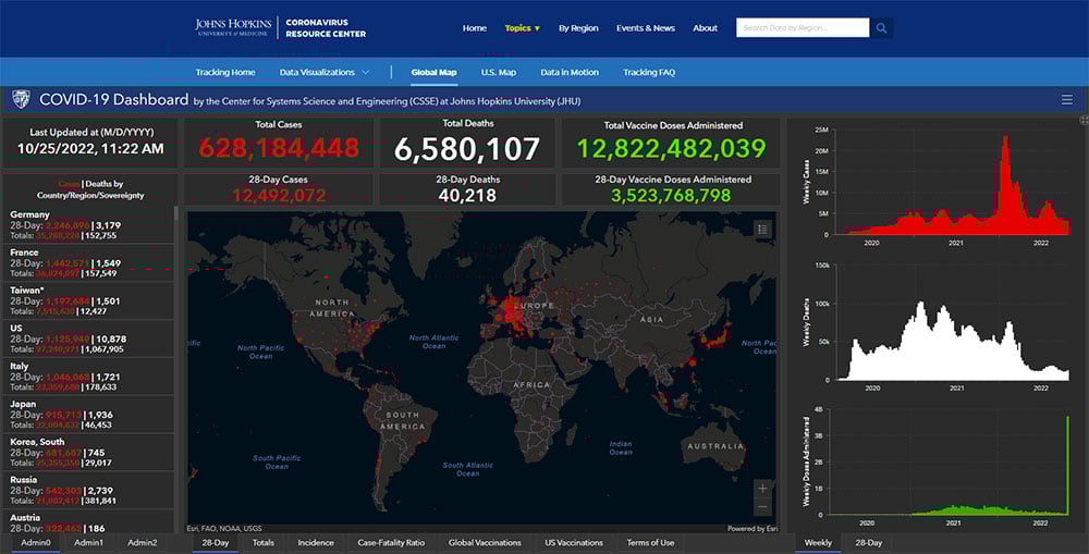 Interactive Covid19 Map from John Hopkins